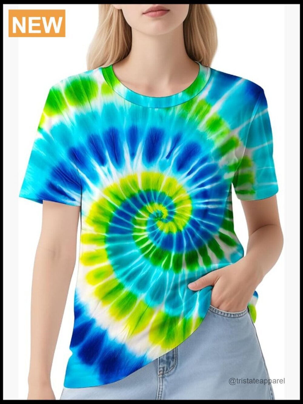 Tie Dye Short Sleeve Tee Women Summer Hippie Casual T Shirt